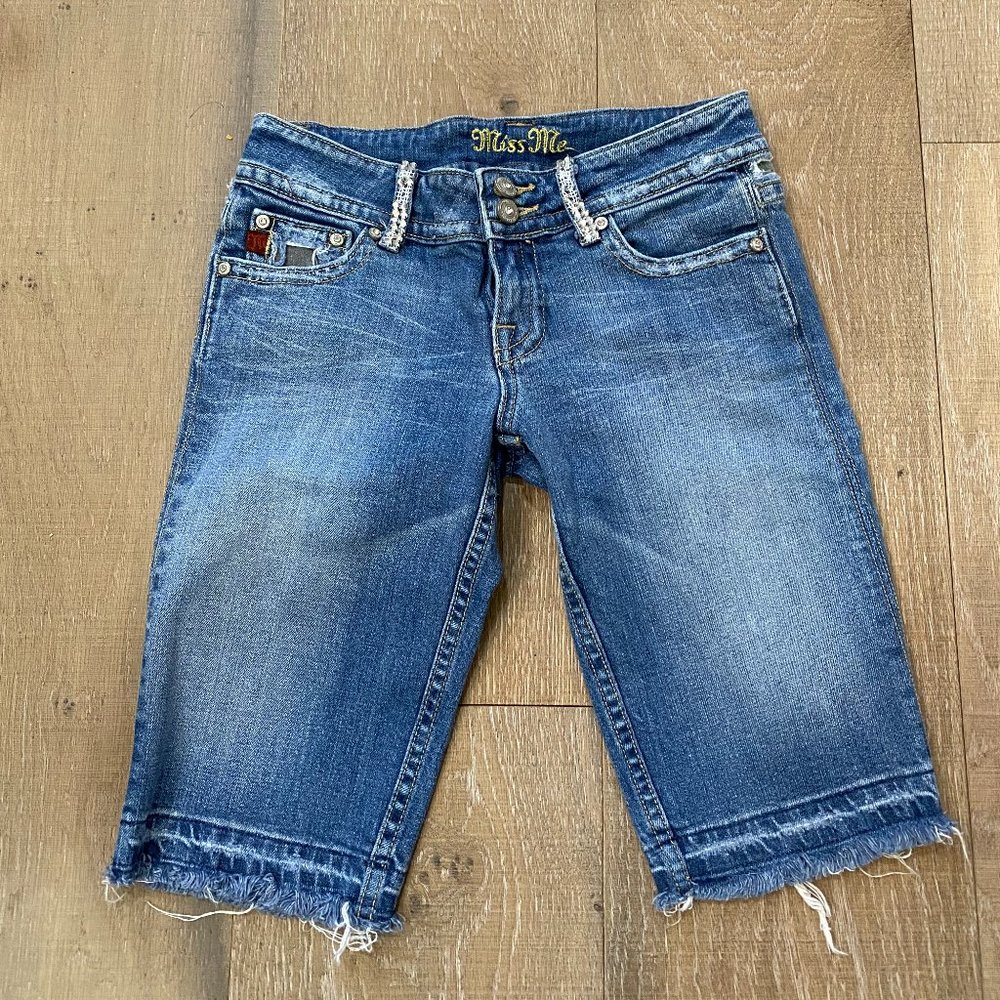 "Miss Me" denim cutoffs